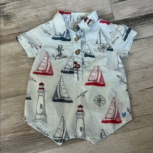 Blue Rooster Nautical Romper size 6-12 months